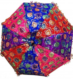Rajshthani Umbrella - 32 Inches X 30 Inches - Made of Polyester