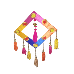 Decorative Hanging Loutcon - 12 Inch - Made Of Wood & Cloth