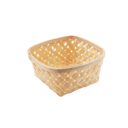 Bamboo Square Basket Without Handle - 6 Inch - Made of Bamboo Stick
