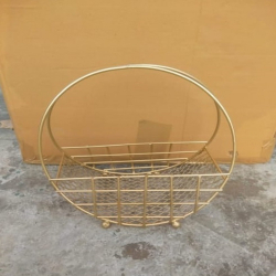 Hamper Gift Basket Decor - 10 Inch X 10 Inch - Made Of Iron