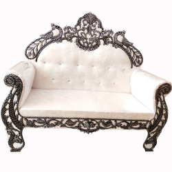 Regular Wedding  Sofa & Couches - Made Of  Wooden  & Metal - White Color