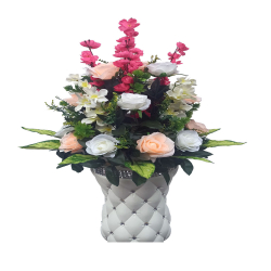 Artificial Flower Pillar Bouquet - Made of Plastic