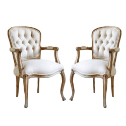 Wedding Chair - 1 Set ( 2 Pieces ) - Made of Wood & Brass Coating