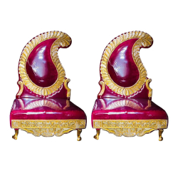 Vidhi Mandap Chair  - 1 Pair (2 Chairs) - Made Of Wood & Metals