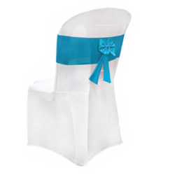 Chair Cover With Bow - Made Of Bright Lycra Cloth