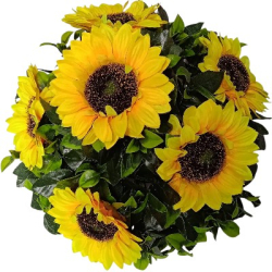 Artificial Sun  Flower Bouquet -Yellow Color