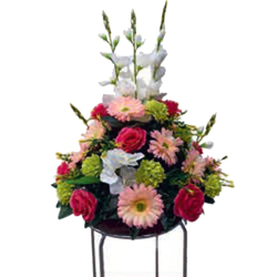 Artificial Flower Pillar Bouquet - Made of Plastic