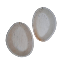 Disposable Boat Shape Bowl - 7 Inch X 6 Inch  - Made Of Areca Leaf