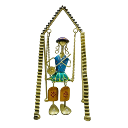 Fancy Doll on Swing - 13.5 Inch - Made Of Iron