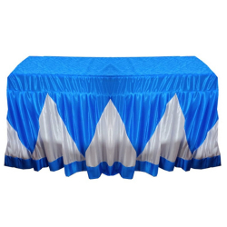 Table Cover Frill - 6 FT X 1.5 FT - Made Of Premium Brite Lycra Quality