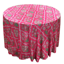 3D Round Table Cover - 4 FT X 4 FT - Made of Taiwan Cloth & Brite Lycra