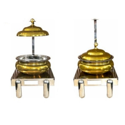Golden Supreme Chafing Dish - 6 LTR - Made of Stainless Steel
