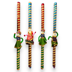 Fancy Dandiya Puppet - Made Of Wooden & Cloth Puppet