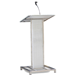 Podium with Mic - Made of Stainless Steel