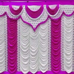 Designer Curtain  - 15 FT X 10 FT - Made of Bright Lycra Cloth