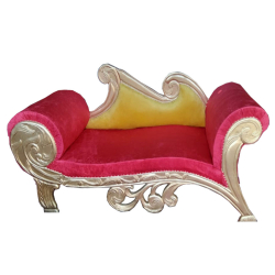 Regular Couches Sofa - Made Of Wood With Golden Polish