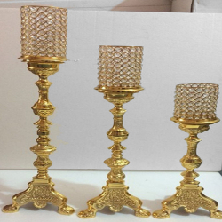 Fancy Candle Stand - Set of 3 - Made of Alluminium