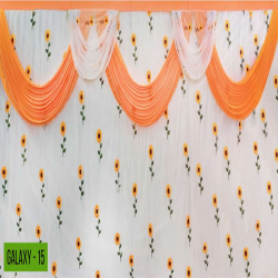 Designer Curtain - Made of 24 Gauge Bright Lycra Cloth & Galaxy Cloth