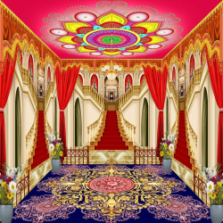3D Print Mandap Parda - 10 FT x 15 FT - Made of Taiwan & Knitting Cloth