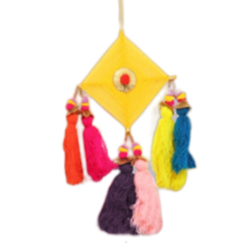 Decorative Kite Tassel Wall Hanging - Made of Woolen & Bamboo