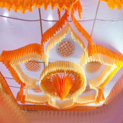 Designer Mandap Ceiling - 15 FT X 15 FT - Made Of Taiwan & Bright Lycra Cloth