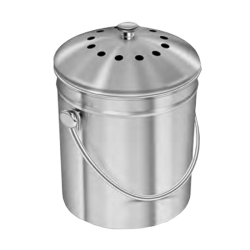 Mintage Counter Top Bin / Compost Bin - Made Of Stainless Steel