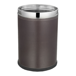 Mintage Leather Paper Bin Magnum - Made Of Stainless Steel