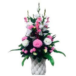 Artificial Flower Pillar Bouquet - Made of Plastic