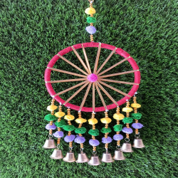 Ring Bell Wall Hanging - 8 Inch  X 18 Inch - Made Of Woolen