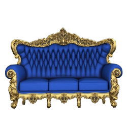 Wedding Sofa & Couches - Made of Wooden Polish-Blue & Golden