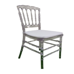 Crystal Chivari Chair - Made Of Plastic - White Color