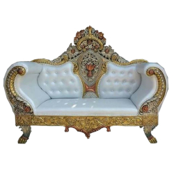 Wedding Sofa & Couches - Made of Wooden Polish-White & Golden