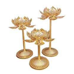 Fancy Candle Stand - Set of 3 - Made of Alluminium