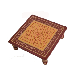 Pooja Chowki - 18 Inch X 18 Inch - Made Of Wood