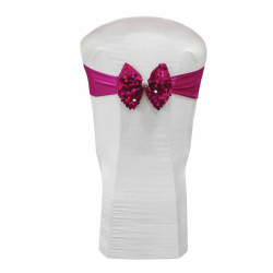 Chair Cover With Bow - Made Of Bright Lycra Cloth