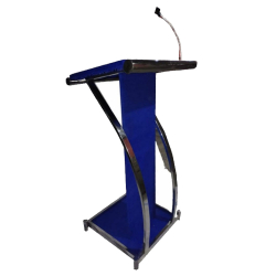 Podium with Paper Clip & 1 Mike - 4 FT - Made of Stainless Steel