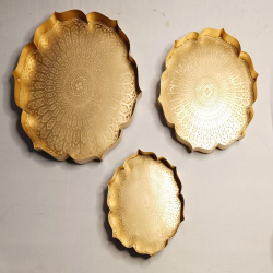 Decorative Urli Plate - Set Of 3 - Made of Metal
