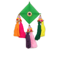 Decorative Kite Tassel Wall Hanging - Made of Woolen & Bamboo