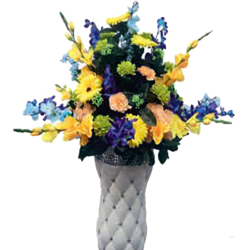 Artificial Flower Pillar Bouquet - Made of Plastic