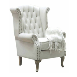 High Quality Lobby Chair - Made Of Wood - White Color