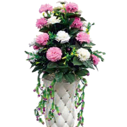 Artificial Flower Pillar Bouquet - Made of Plastic