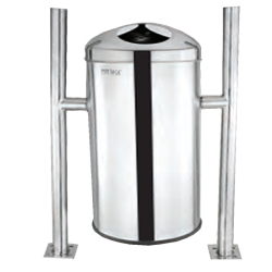 Mintage Open Push Bin -  Made  Of Stainless Steel