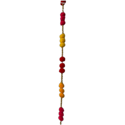POM-POM BELL WALL HANGING  - MADE OF WOOLEN & BEADS & PLASTIC BELLS