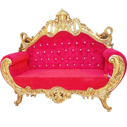 Regular Wedding Sofa & Couches - Made Of  Wooden - Red Color