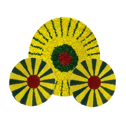 Decorative Round Stage Setup -  Set Of 3 - Made Of Polyester