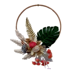 Hanging Frame Ring - Made of Fabric & Plastic