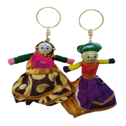 Puppets Key-Chains ( Set Of 2) - 3 Inch X 5 Inch - Multi Color