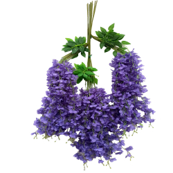 Artificial Decorative Wisteria Flower Latkan - 2 FT - Purple Color