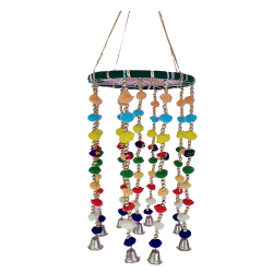 Decorative Hanging Jhumar - 1 FT - Made Of Pom-Pom