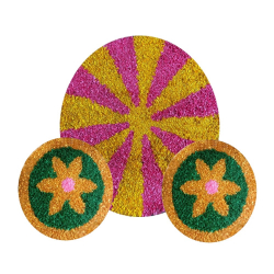 Decorative Round Stage Setup -  Set Of 3 - Made Of Polyester